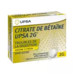 Citrate De Betaïne Upsa 2 G Comprimés Effervescents Sans Sucre Citron 2t/10 à Abbeville