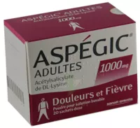 Aspegic Adultes 1000 Mg, Poudre Pour Solution Buvable En Sachet-dose 15 à Abbeville